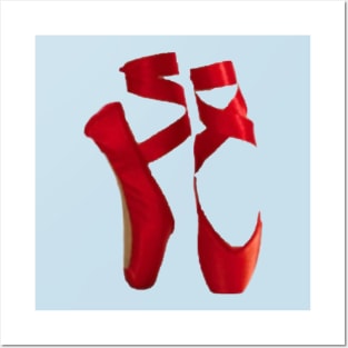 Red Ballet Shoes Posters and Art